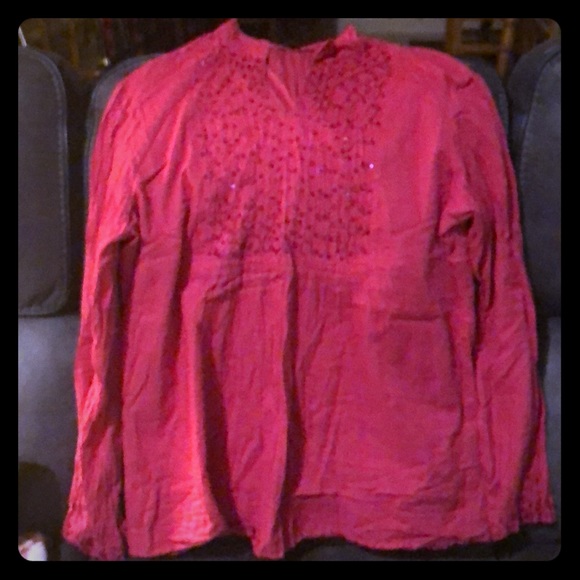 🌺 Blouse, Krinkly with sequins NWOT (never worn) - Picture 9 of 16